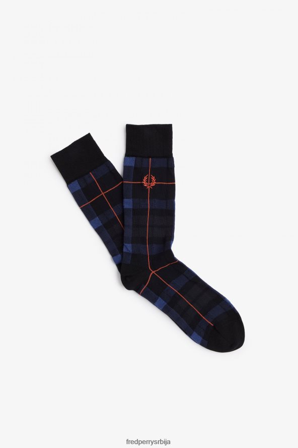 Прибор рс Fred Perry унисек тартан чарапе осенчени кобалт 68TD6P119