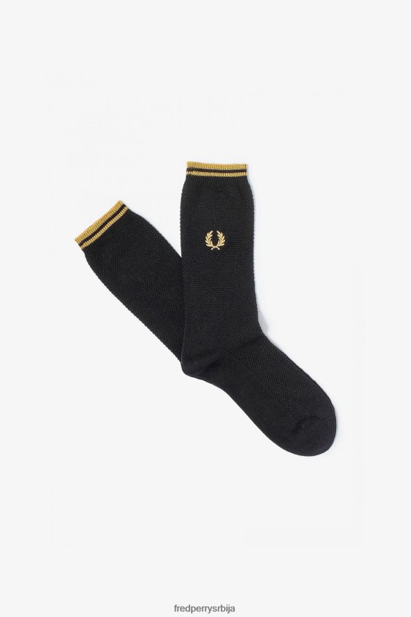Прибор рс Fred Perry унисек чарапе са врхом црно/шампањац 68TD6P123