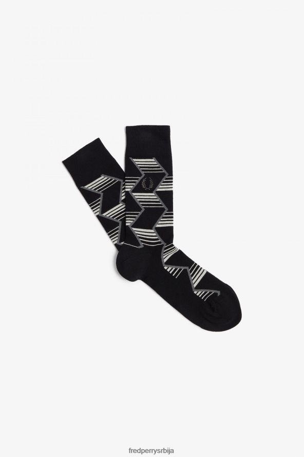 Прибор рс Fred Perry унисек чарапе са шеврон пругама црн 68TD6P130