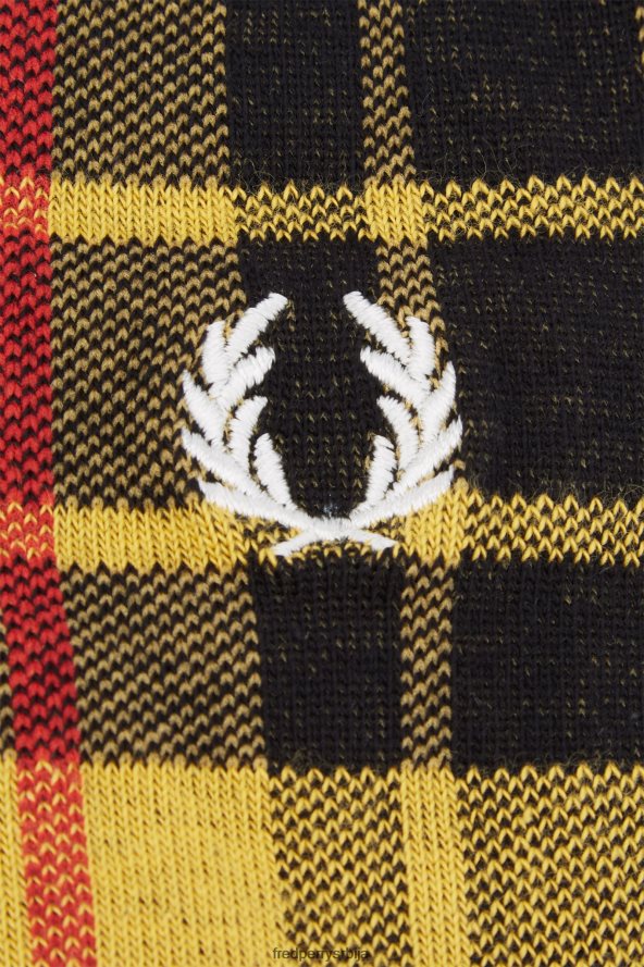 Прибор рс Fred Perry унисек маклеод тартан чарапе јарко жута 68TD6P132