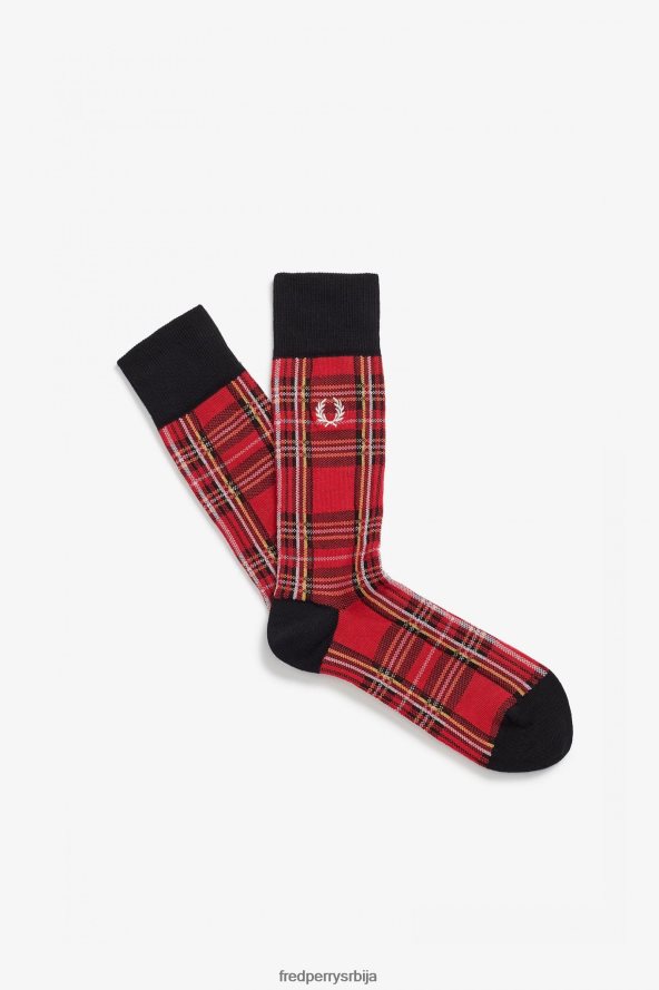 Прибор рс Fred Perry унисек краљевске тартан чарапе црно/шампањац 68TD6P133