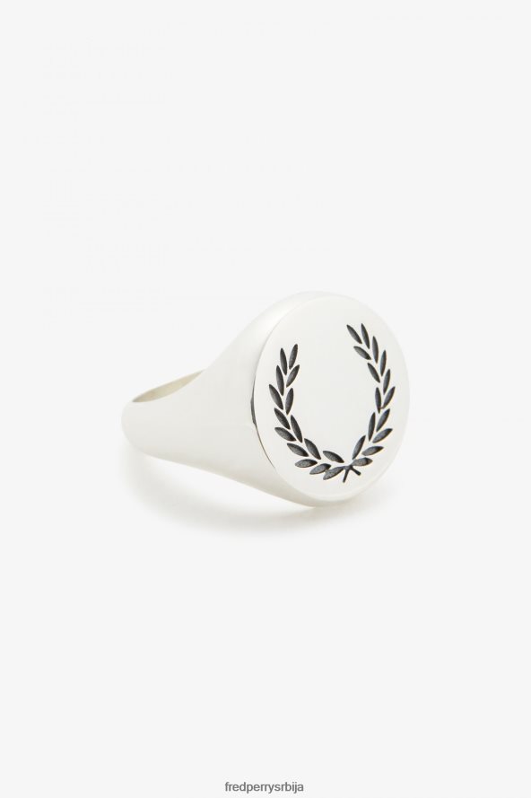 Прибор рс Fred Perry унисек ловоров венац прстен металик сребро 68TD6P113