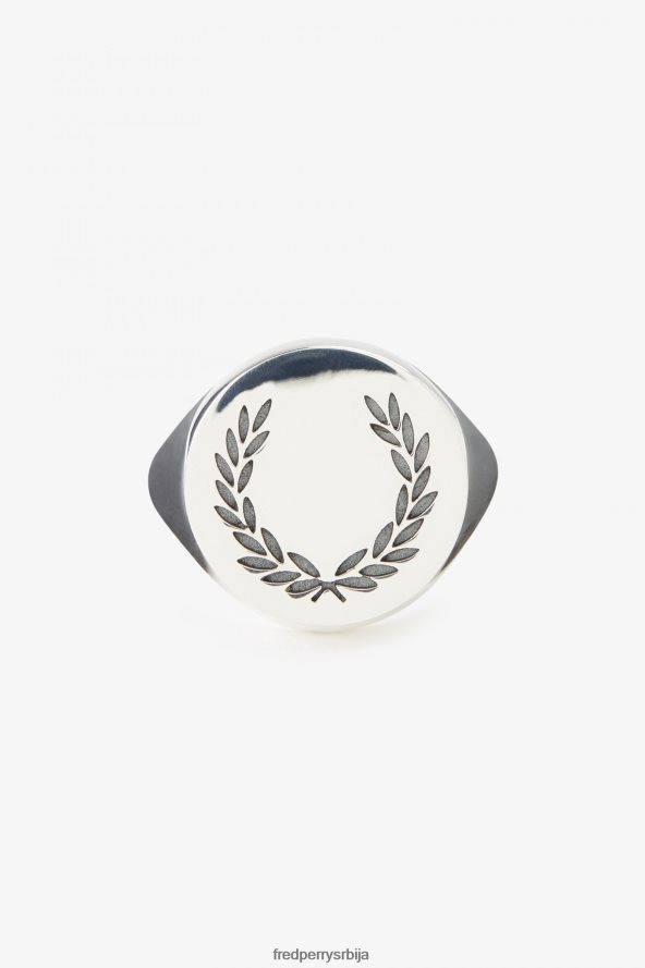 Прибор рс Fred Perry унисек ловоров венац прстен металик сребро 68TD6P113