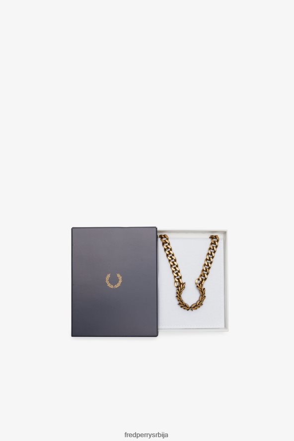 Прибор рс Fred Perry унисек здепаста огрлица од ловоровог венца злато 68TD6P115