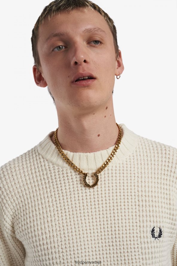 Прибор рс Fred Perry унисек двоструки ланчић огрлица од ловоровог венца злато 68TD6P116