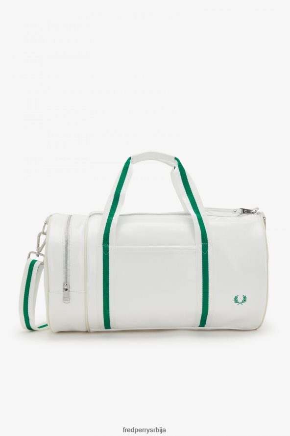 Прибор рс Fred Perry Жене класична торба за буре снежно бела/зелена 68TD6P144 Прибор рс Fred Perry Жене класична торба за буре снежно бела/зелена 68TD6P144