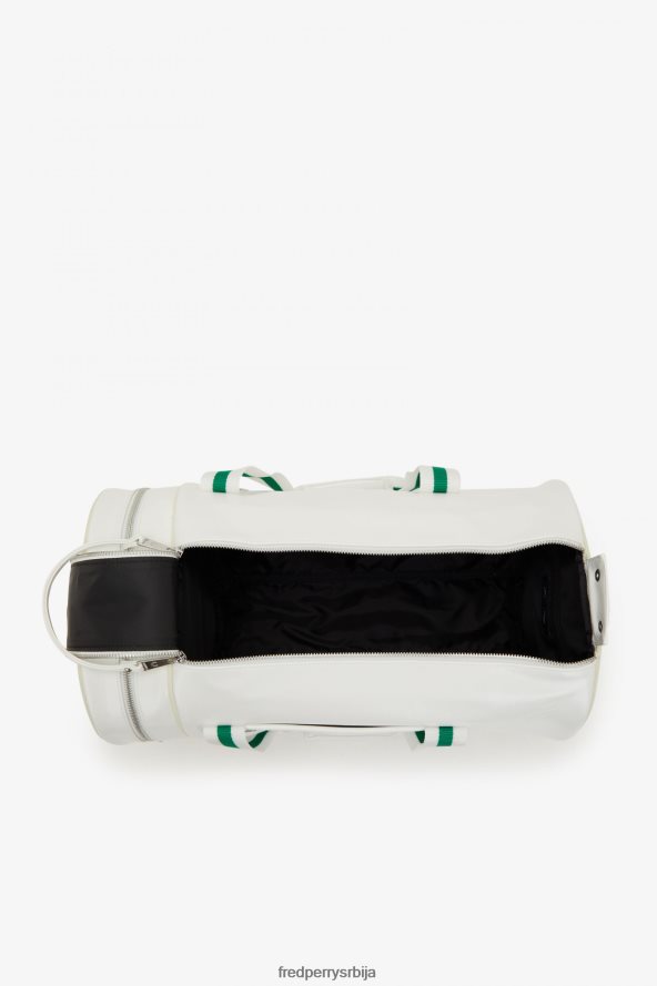 Прибор рс Fred Perry Жене класична торба за буре снежно бела/зелена 68TD6P144