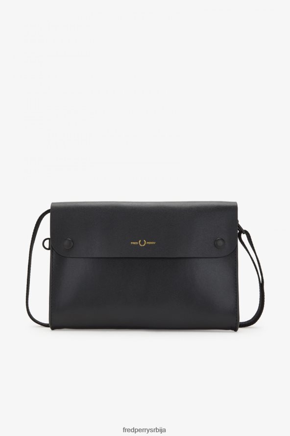 Прибор рс Fred Perry Жене сацоцхе торба од полиране коже црн 68TD6P155