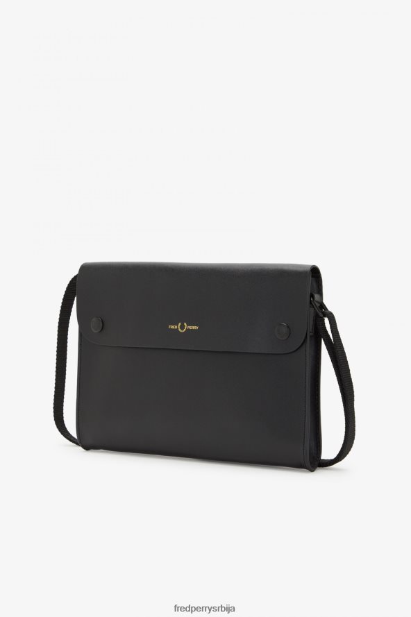 Прибор рс Fred Perry Жене сацоцхе торба од полиране коже црн 68TD6P155