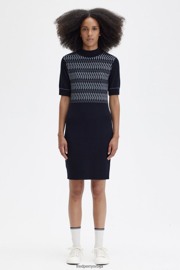 одећу рс Fred Perry Жене жакардна плетена хаљина морнарица 68TD6P605 одећу рс Fred Perry Жене жакардна плетена хаљина морнарица 68TD6P605