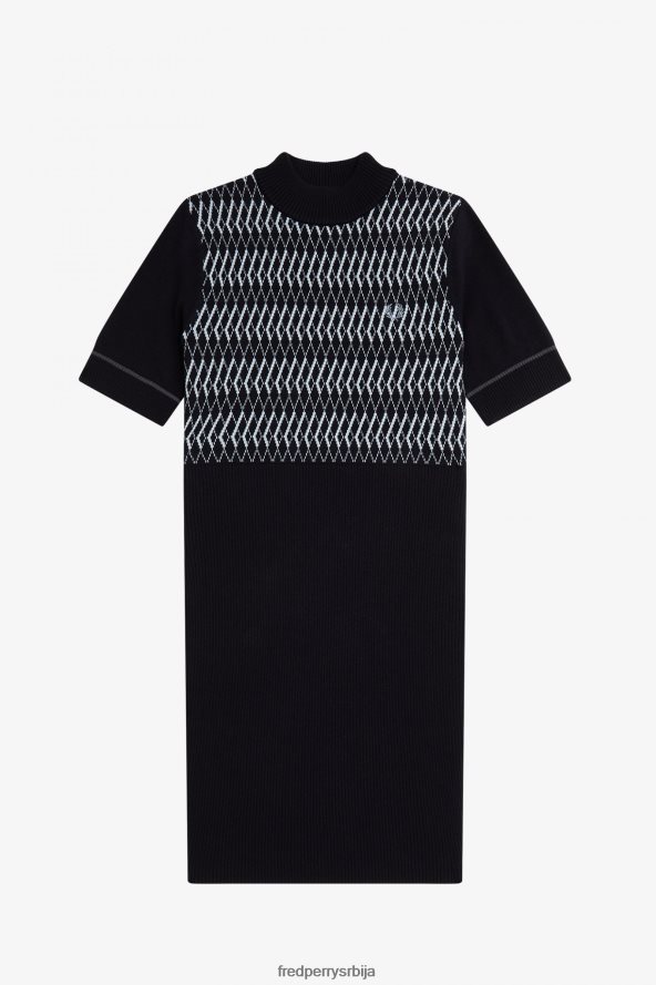 одећу рс Fred Perry Жене жакардна плетена хаљина морнарица 68TD6P605