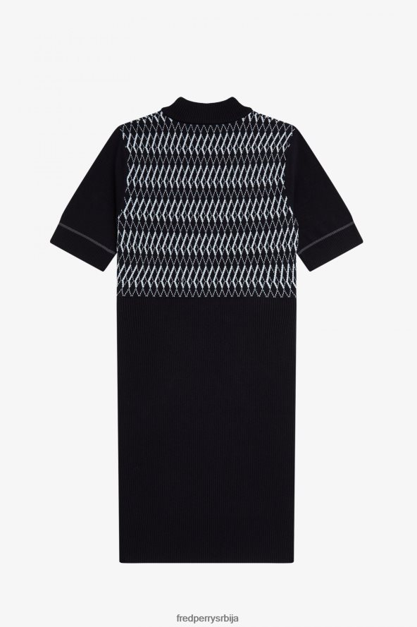 одећу рс Fred Perry Жене жакардна плетена хаљина морнарица 68TD6P605