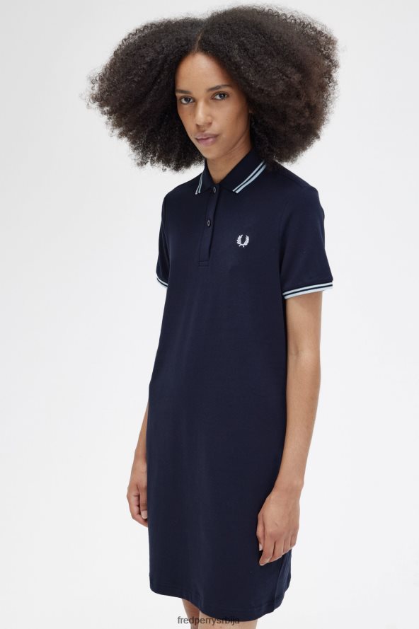 одећу рс Fred Perry Жене хаљина са дуплим врхом морнарица 68TD6P606