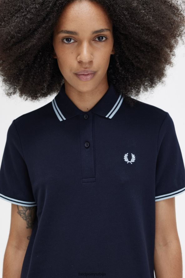 одећу рс Fred Perry Жене хаљина са дуплим врхом морнарица 68TD6P606
