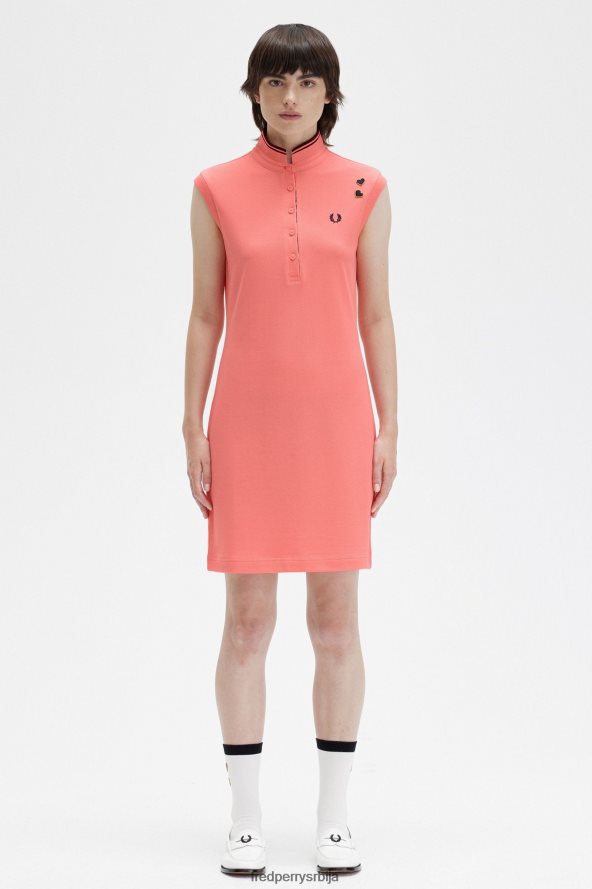 одећу рс Fred Perry Жене штампана трим пикуе хаљина корална топлота 68TD6P608 одећу рс Fred Perry Жене штампана трим пикуе хаљина корална топлота 68TD6P608