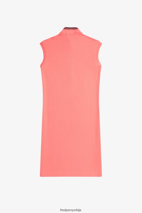 одећу рс Fred Perry Жене штампана трим пикуе хаљина корална топлота 68TD6P608