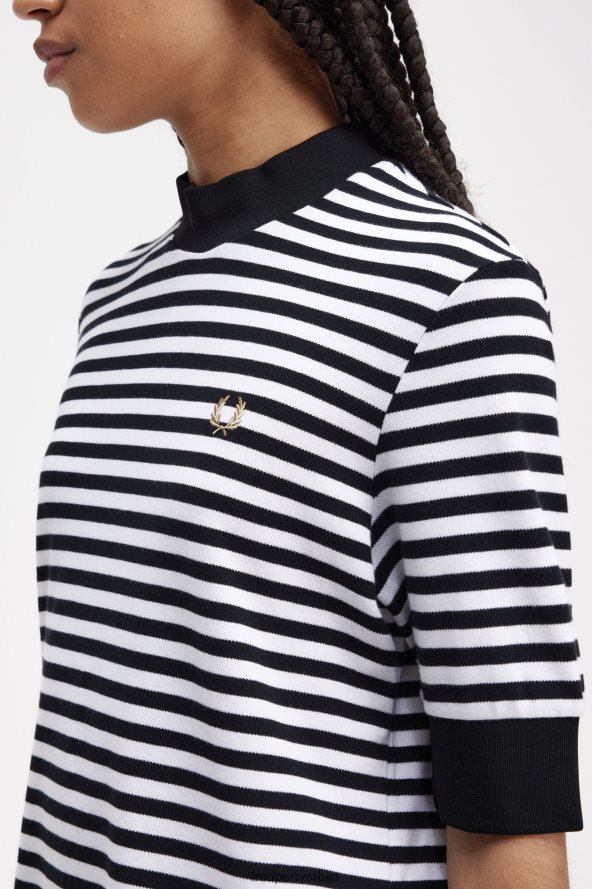одећу рс Fred Perry Жене пругаста пикуе хаљина Снежана 68TD6P614