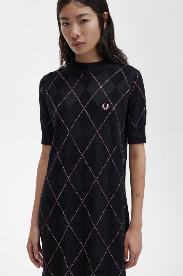 одећу рс Fred Perry Жене аргиле плетена хаљина црн 68TD6P617