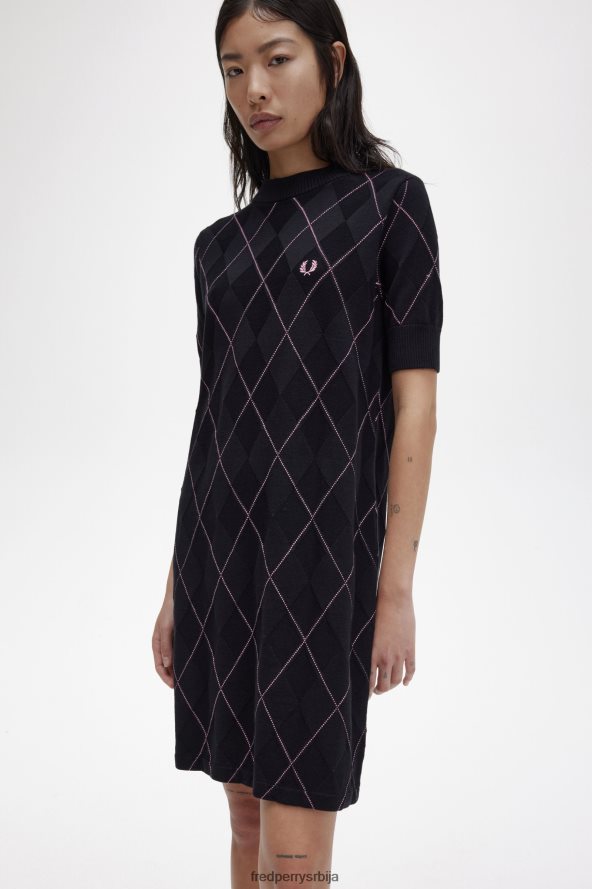 одећу рс Fred Perry Жене аргиле плетена хаљина црн 68TD6P617