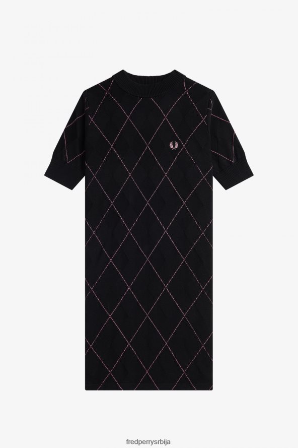 одећу рс Fred Perry Жене аргиле плетена хаљина црн 68TD6P617