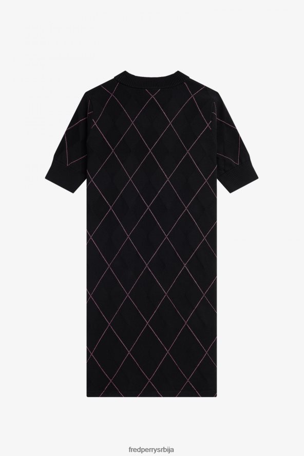 одећу рс Fred Perry Жене аргиле плетена хаљина црн 68TD6P617
