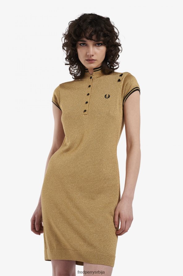 одећу рс Fred Perry Жене металик плетена хаљина злато 68TD6P618 одећу рс Fred Perry Жене металик плетена хаљина злато 68TD6P618