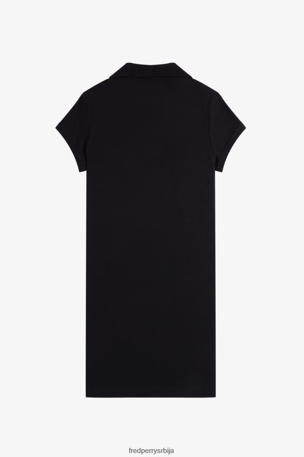 одећу рс Fred Perry Жене везена пике хаљина црн 68TD6P621