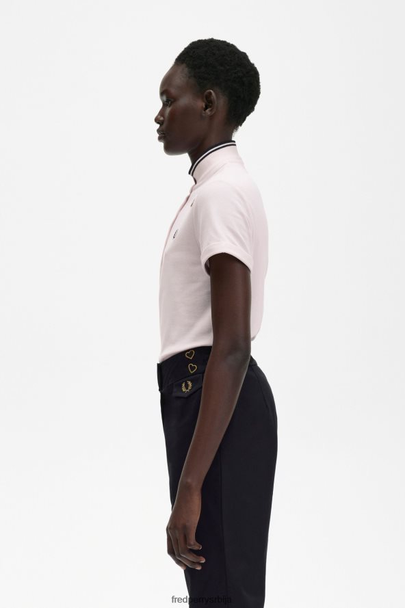одећу рс Fred Perry Жене пике кошуља млечно розе 68TD6P640