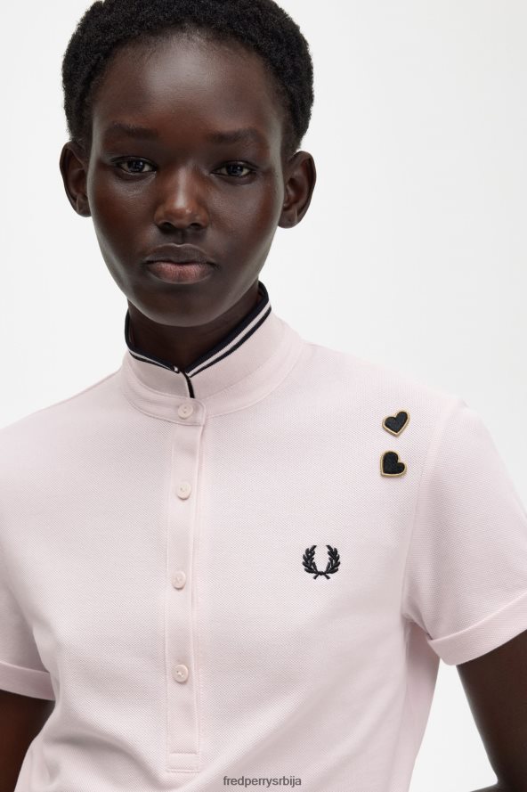 одећу рс Fred Perry Жене пике кошуља млечно розе 68TD6P640