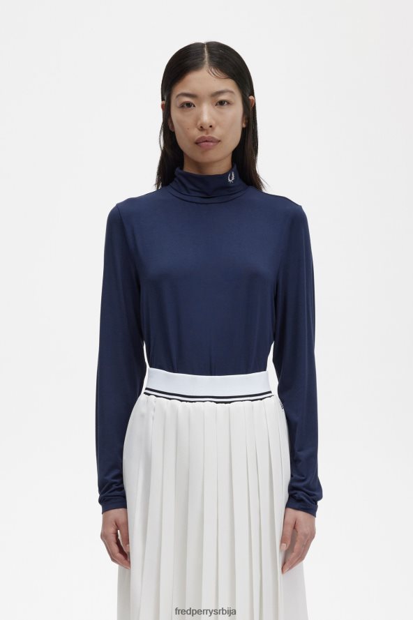 одећу рс Fred Perry Жене рол врат топ морнарица 68TD6P663 одећу рс Fred Perry Жене рол врат топ морнарица 68TD6P663