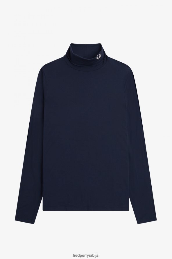одећу рс Fred Perry Жене рол врат топ морнарица 68TD6P663
