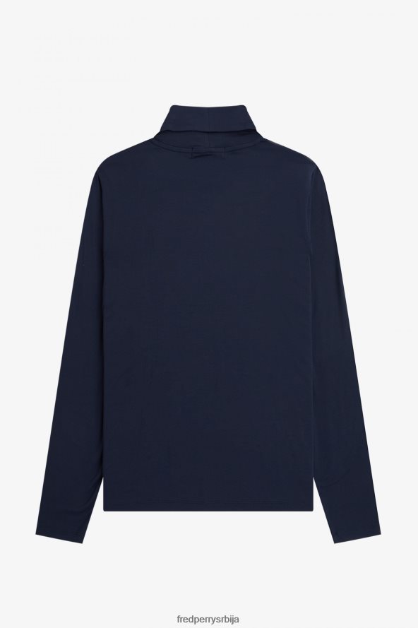 одећу рс Fred Perry Жене рол врат топ морнарица 68TD6P663
