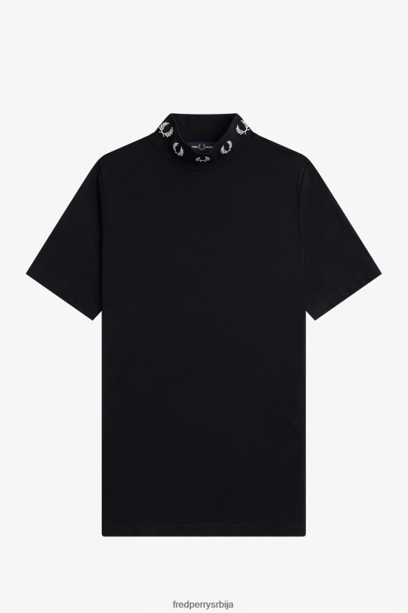 одећу рс Fred Perry Жене мајица од ловоровог венца са високим вратом црн 68TD6P653