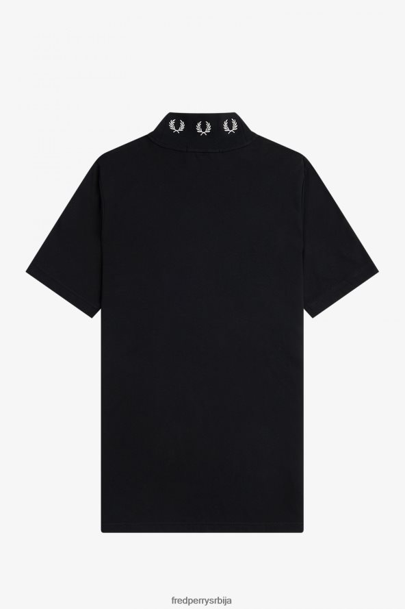 одећу рс Fred Perry Жене мајица од ловоровог венца са високим вратом црн 68TD6P653