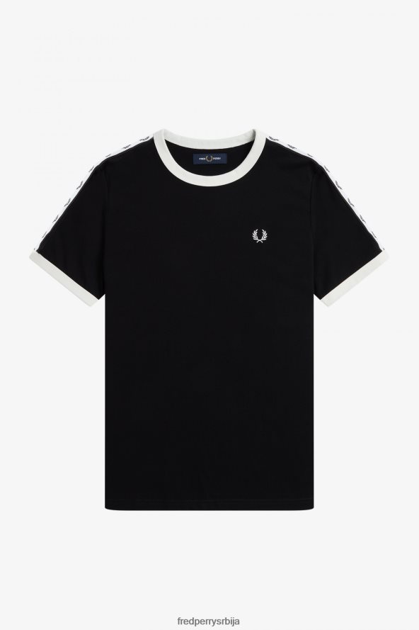 одећу рс Fred Perry Жене залепљена рингер мајица црн 68TD6P657