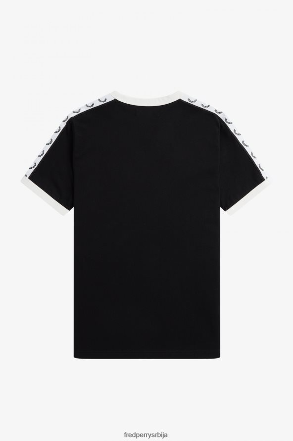одећу рс Fred Perry Жене залепљена рингер мајица црн 68TD6P657