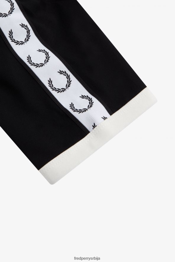 одећу рс Fred Perry Жене залепљена рингер мајица црн 68TD6P657