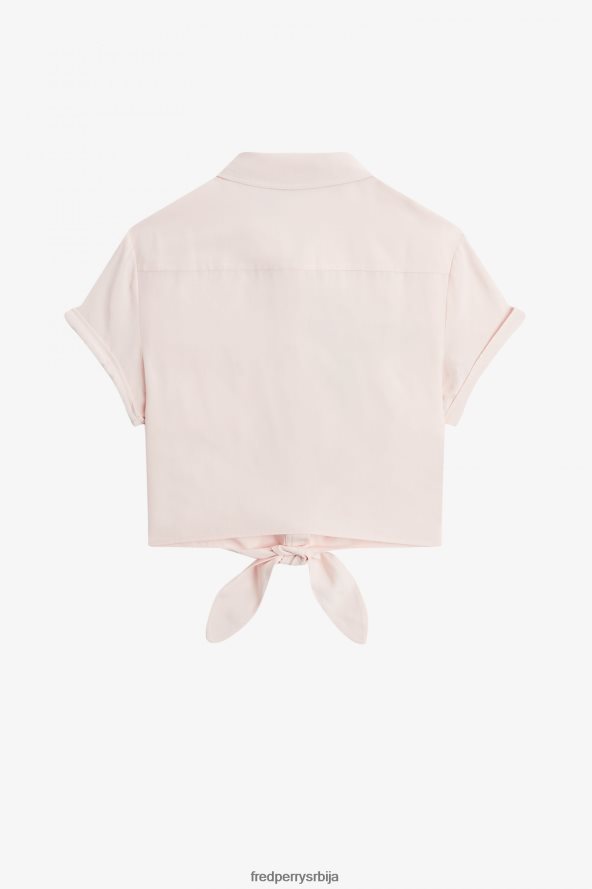 одећу рс Fred Perry Жене везена кравата-предња кошуља млечно розе 68TD6P658