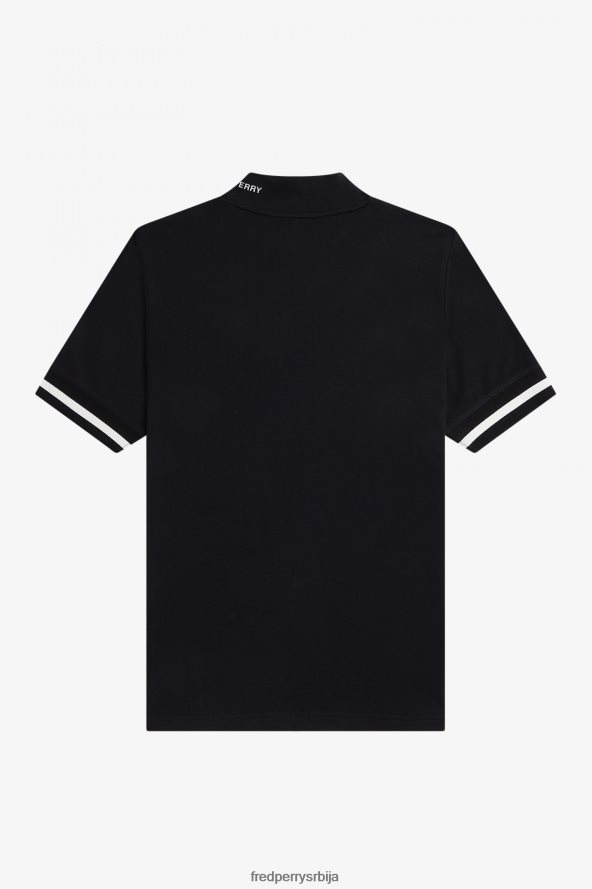 одећу рс Fred Perry Жене брендирана мајица са високим вратом црн 68TD6P661