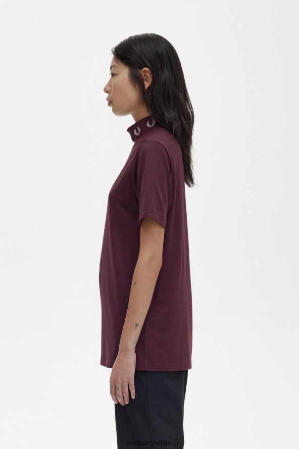 одећу рс Fred Perry Жене мајица са ловоровим венцем око врата воловска крв 68TD6P662