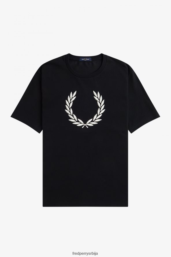 одећу рс Fred Perry Жене мајица са ловоровим венцем црн 68TD6P665