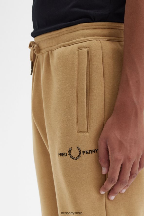 одећу рс Fred Perry Жене везене панталоне топли камен 68TD6P31