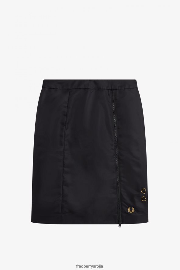 одећу рс Fred Perry Жене сукња са рајсфершлусом црн 68TD6P693