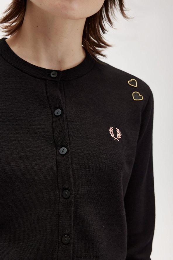 одећу рс Fred Perry Жене дугмад иако кардиган црн 68TD6P666
