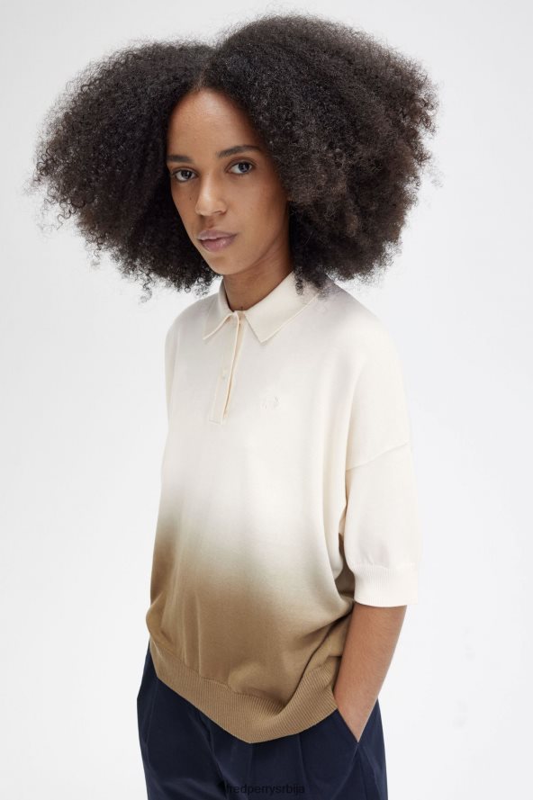 одећу рс Fred Perry Жене омбре плетена кошуља свиленкаста бресква 68TD6P670