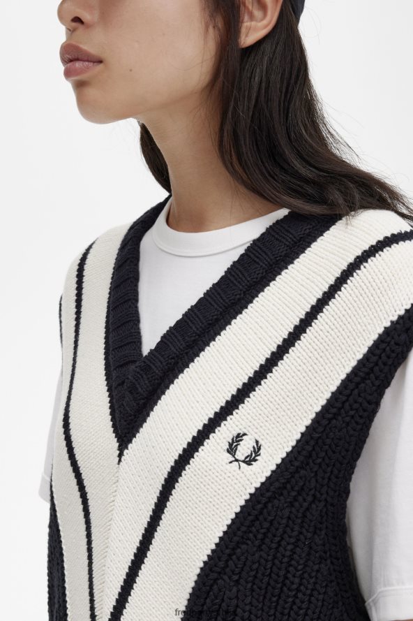 одећу рс Fred Perry Жене резервоар са В-изрезом црн 68TD6P673