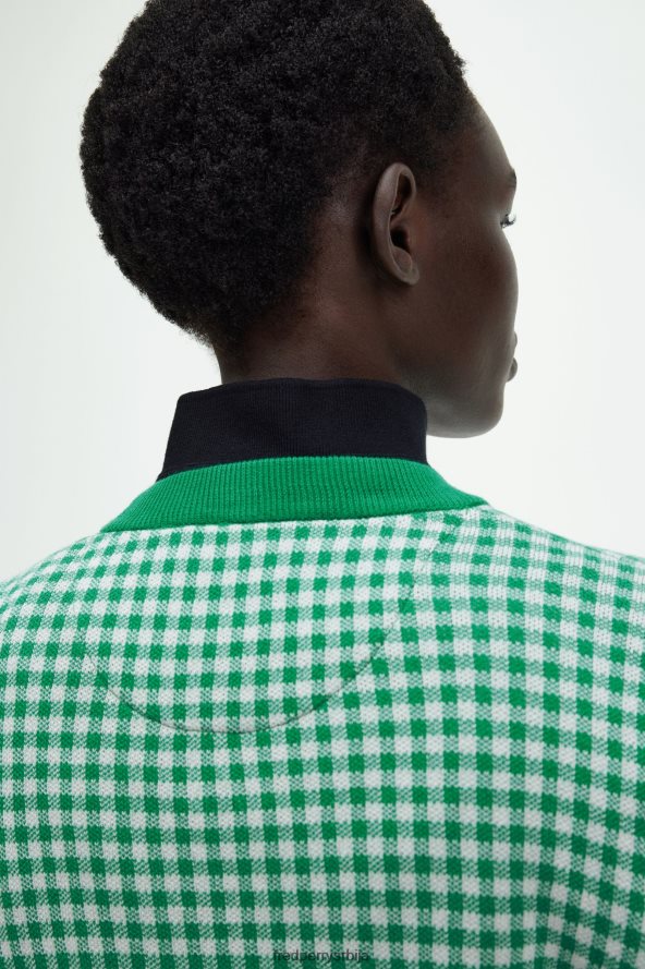 одећу рс Fred Perry Жене гингхам џемпер зелен 68TD6P677