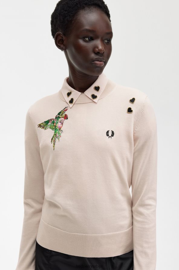 одећу рс Fred Perry Жене извезени џемпер црн 68TD6P678