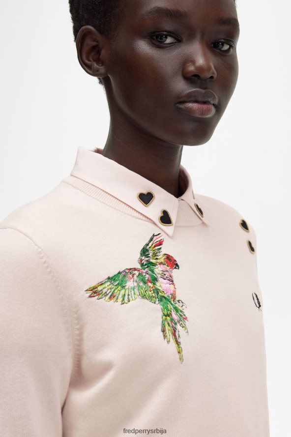 одећу рс Fred Perry Жене извезени џемпер црн 68TD6P678