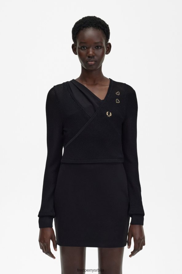 одећу рс Fred Perry Жене отворени кардиган црн 68TD6P679
